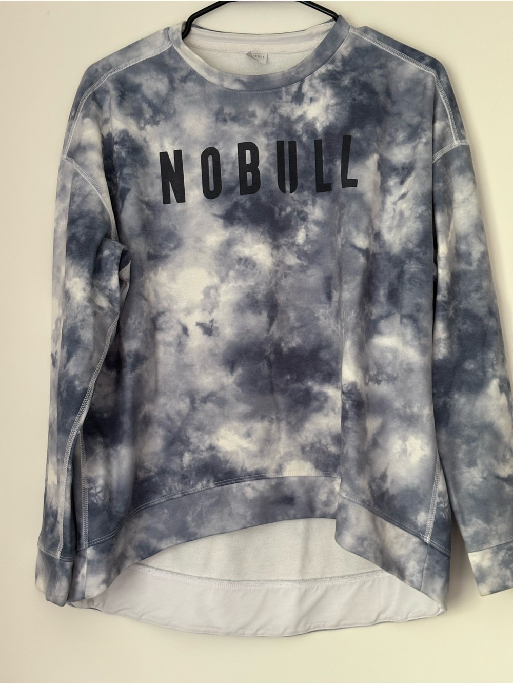 NOBULL Women's Tie-Dye Crewneck Sweatshirt - Blue White